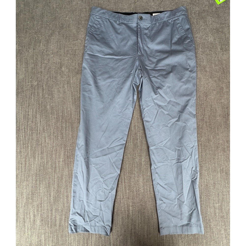 Alfani Chino Pants Mens 34x30 Blue Stretch Flat Front Slim Fit Office Career
